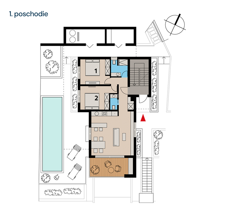 Pôdorys 1. poschodie