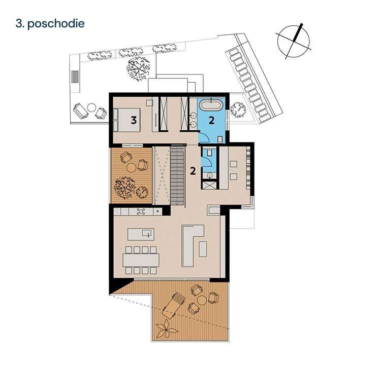 Pôdorys 3. poschodie